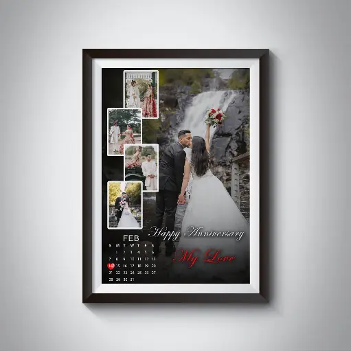 Happy Anniversary photo frame with your personal photo. 